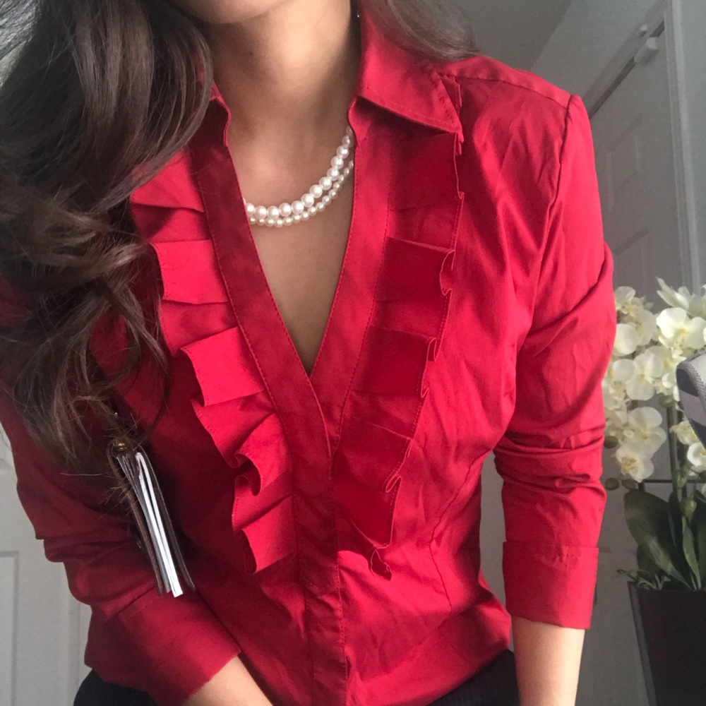 *SOLD* Express Red Dress Shirt